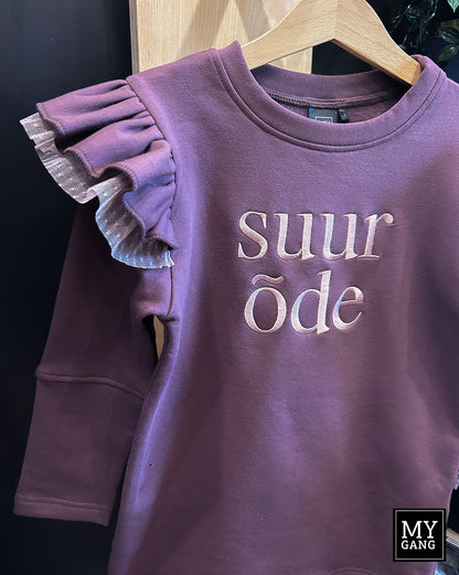 Sweatshirt dress with frills SUUR ÕDE