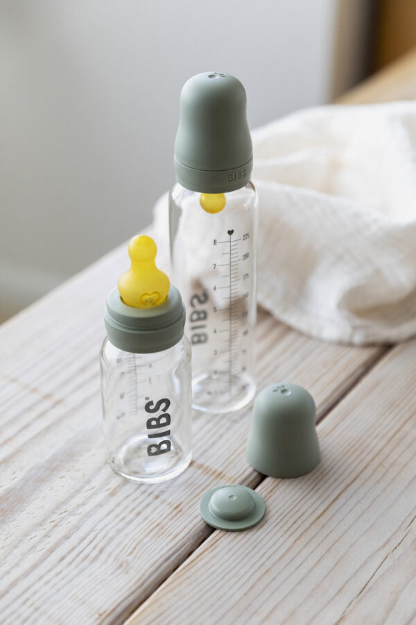 NEW BIBS glass feeding bottle 110ML (blush) 0+ months