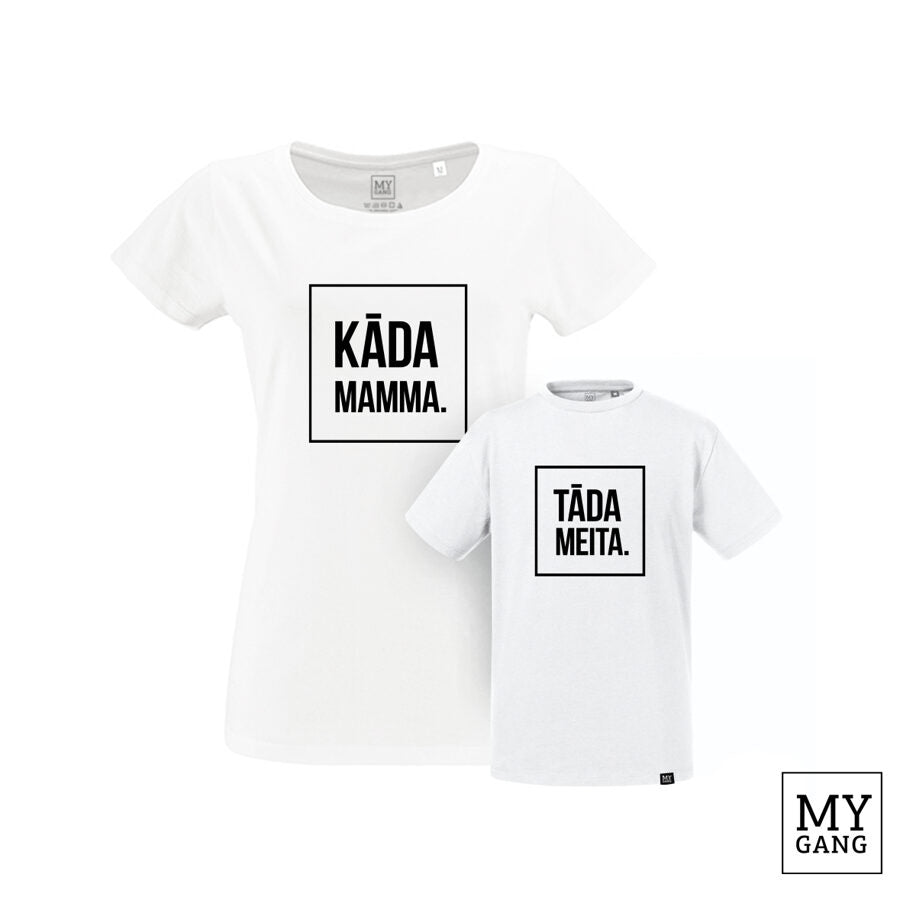 T-shirt set KĀDA MAMMA. TĀDA MEITA